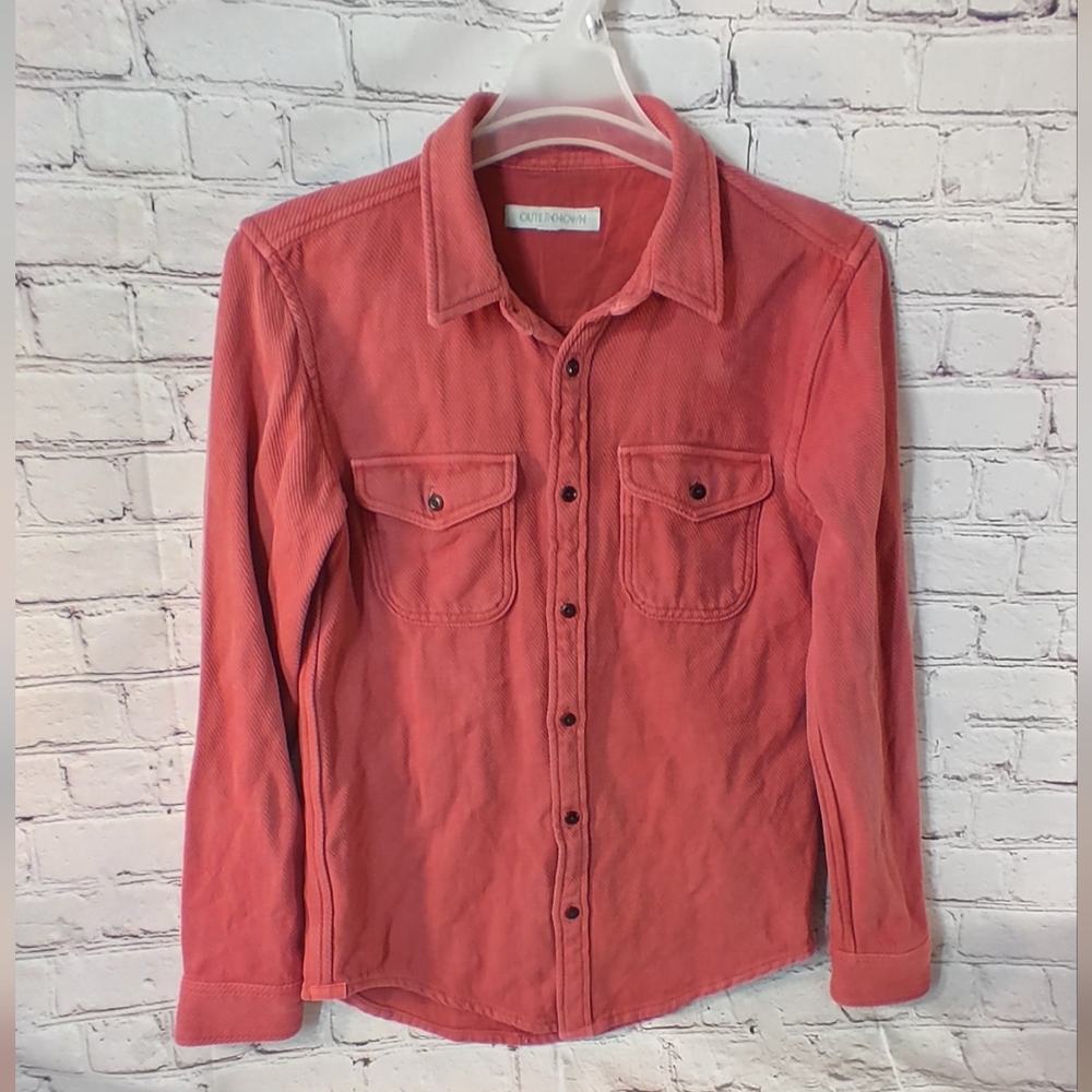 Outerknown Chroma Blanket Shirt Earth Red Button Down Shirt S